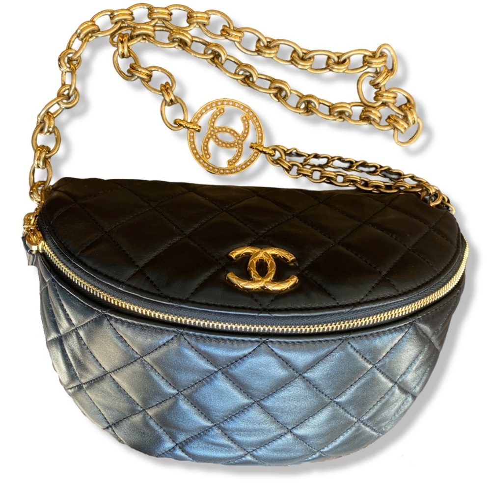 FULL SET - CHANEL Limited Edition Black Waist/HandBag Metiers D'Arts (22A)
